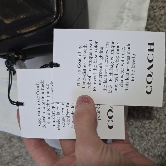 Coach Tabby Shoulder Bag 20 w/ Quilting Chain, Leather Straps Loved Leather - Picture 7 of 16